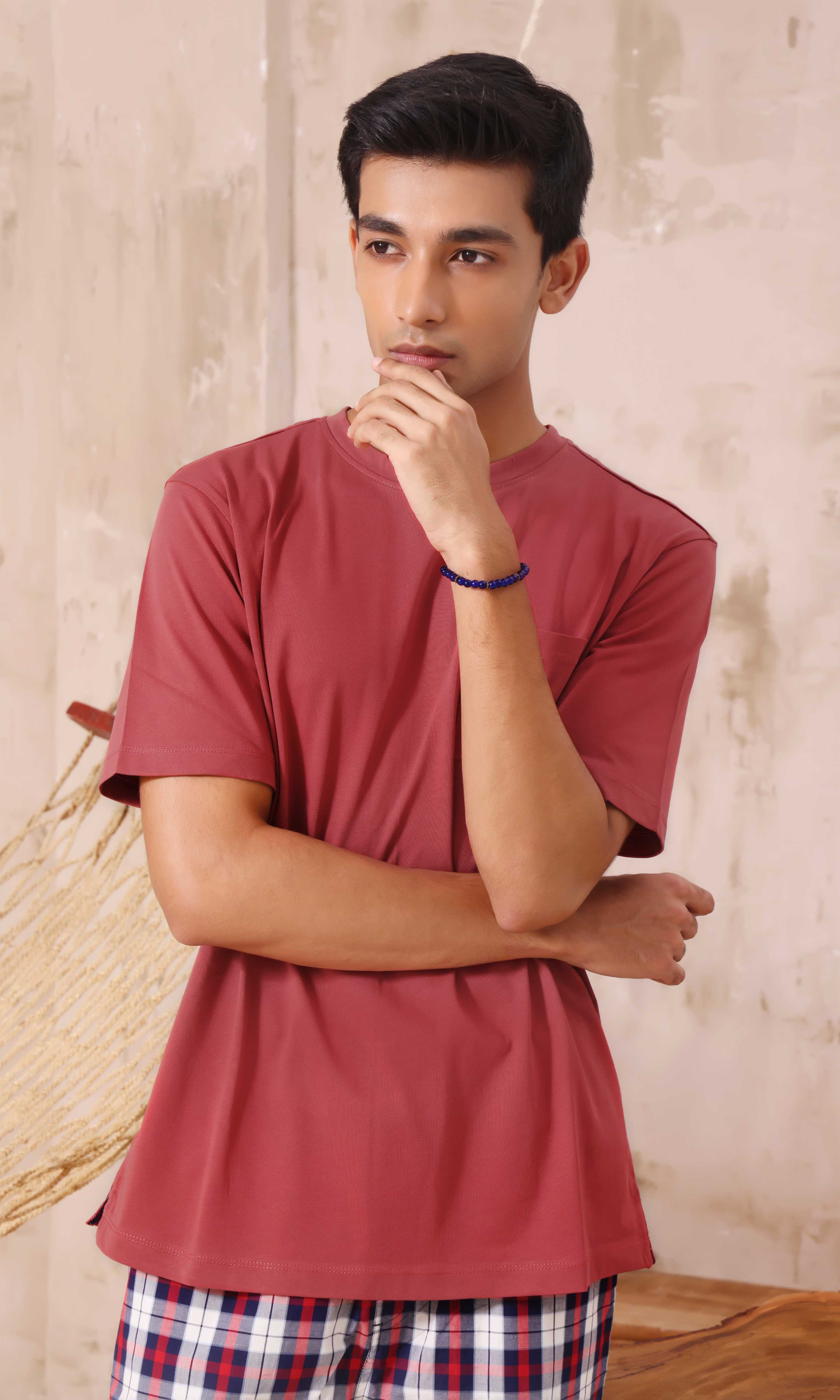 Dreamweave | Knits T-Shirt with Poplin Pyjamas 100% Cotton - Snoozeoff