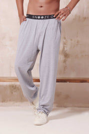 Light Grey Melange 100% Cotton Soft Touch Pyjama - Snoozeoff