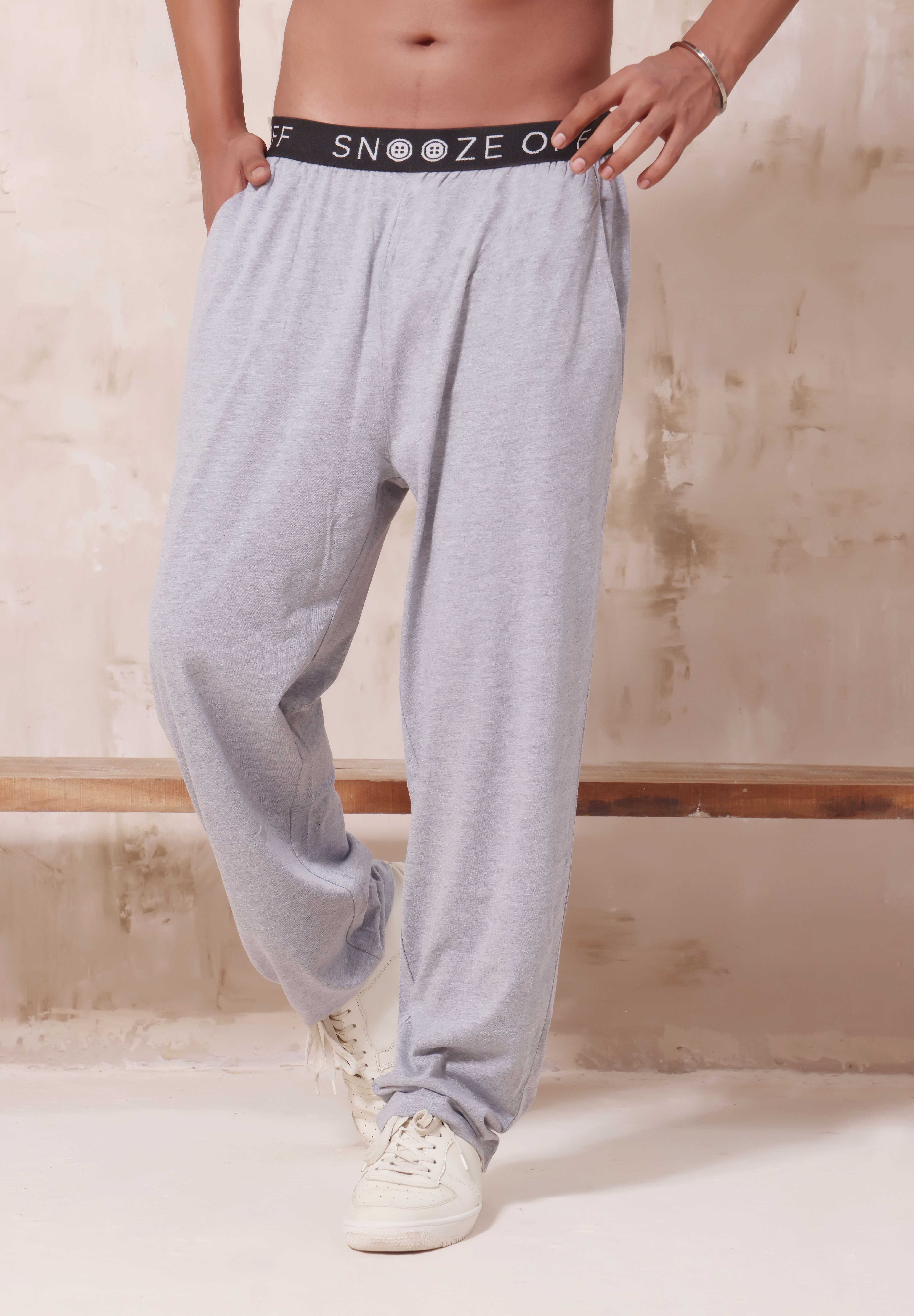 Light Grey Melange 100% Cotton Soft Touch Pyjama - Snoozeoff