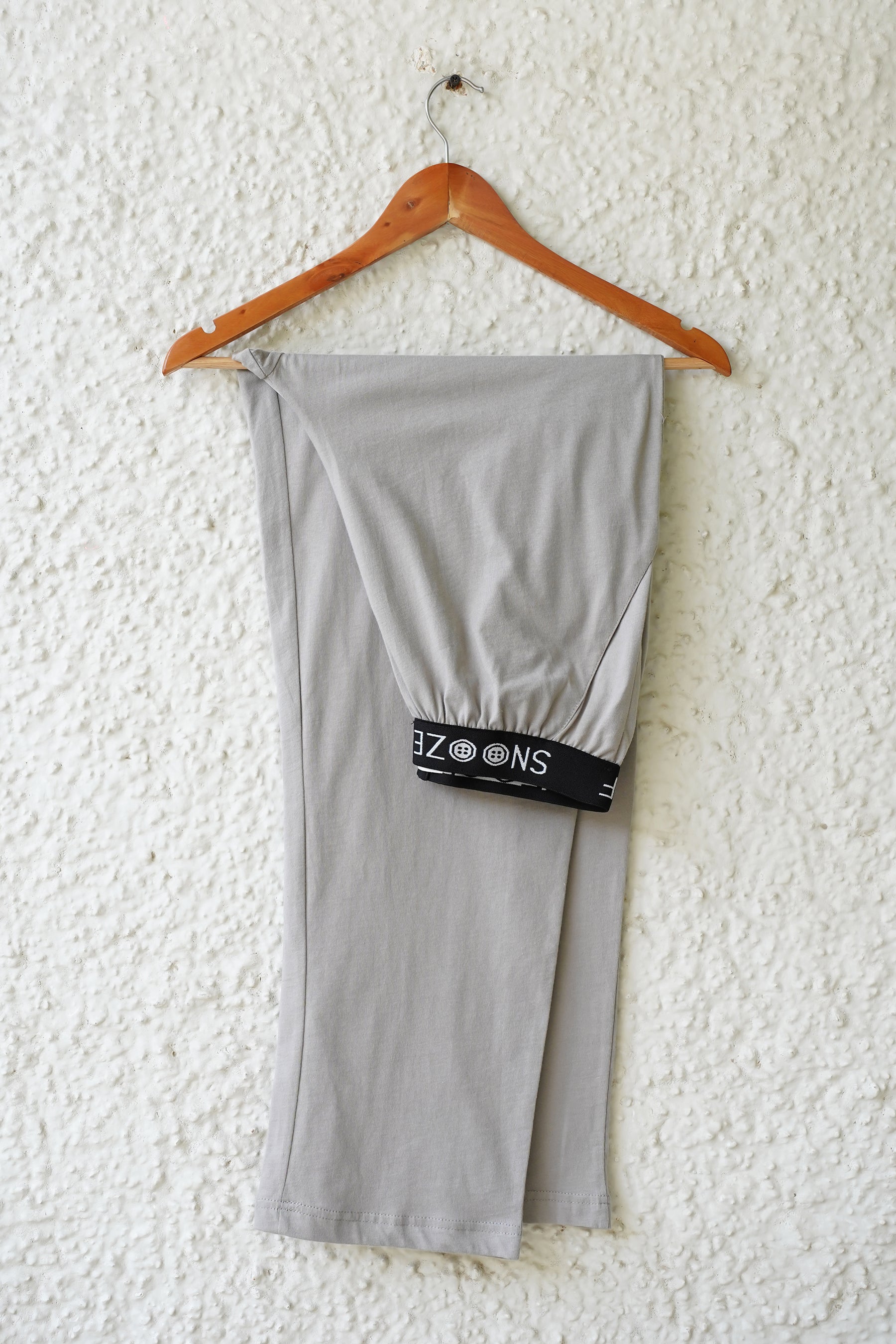 Grey 100% Cotton Soft Touch Pyjama - Snoozeoff