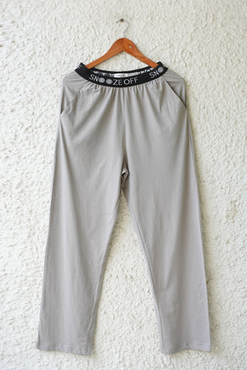 Grey 100% Cotton Soft Touch Pyjama - Snoozeoff