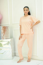 Coral Serenity Co-ord Set - Snoozeoff