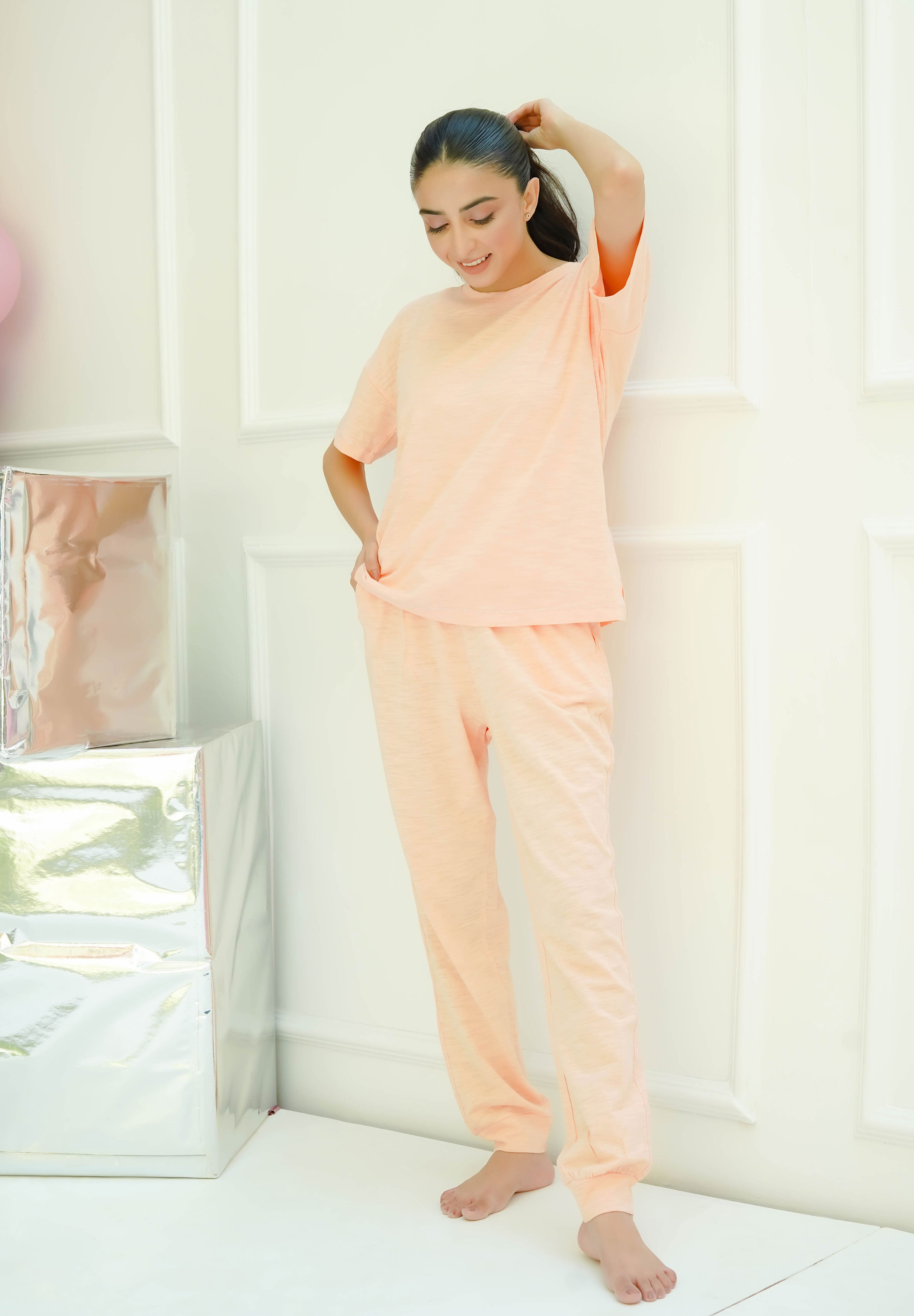 Coral Serenity Co-ord Set - Snoozeoff