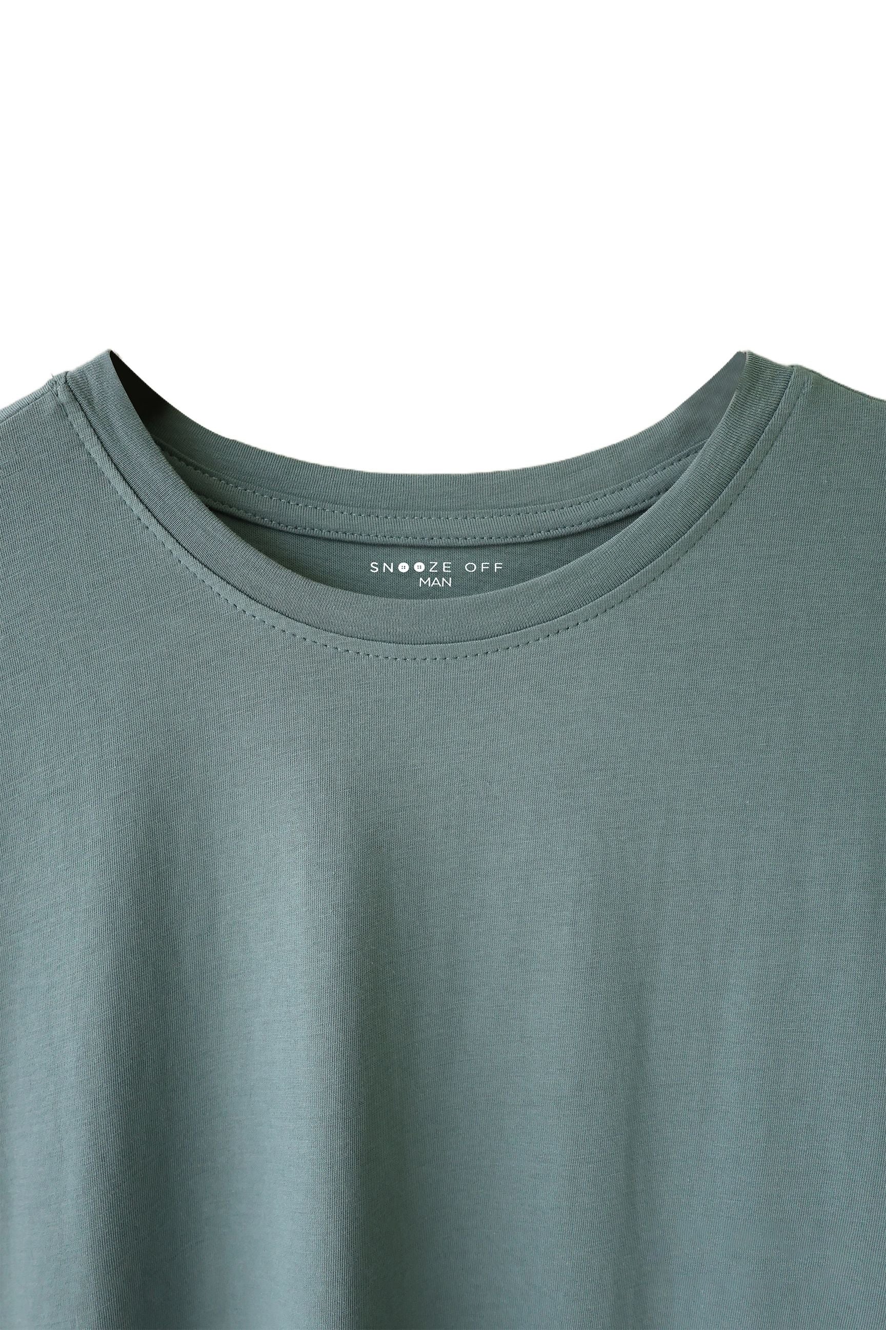 Men's Classic Comfort Tee, 100% Cotton Luxe Knit T-Shirts - Snoozeoff